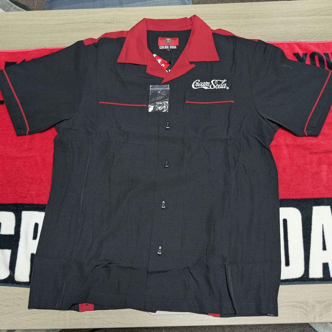 Cream Soda 刺繍ロゴ ボウリングシャツ