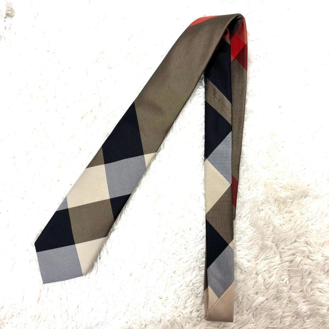 未使用品　バーバリー　メンズ　ネクタイ　ノバチェック　現行タグ