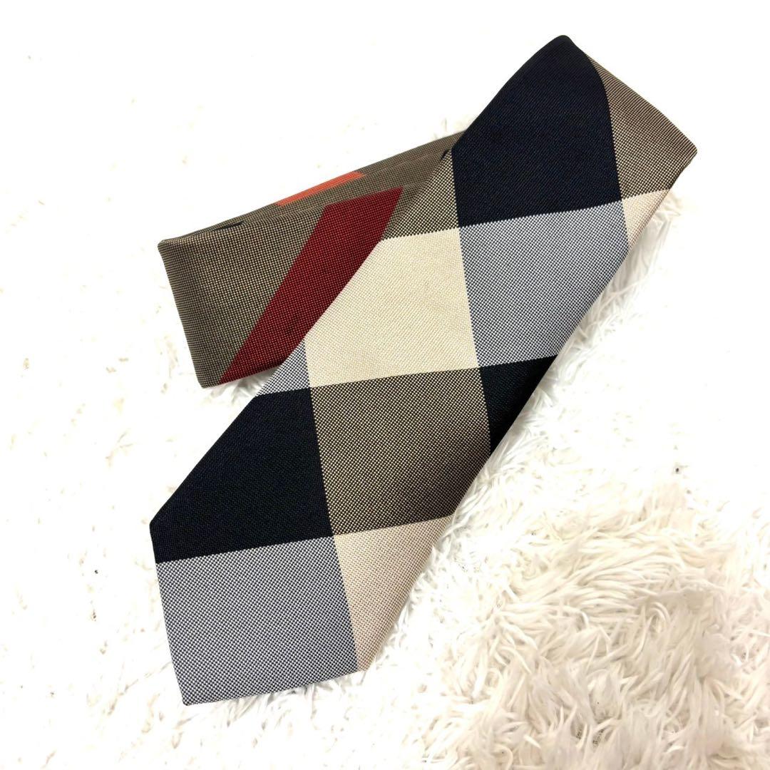 未使用品　バーバリー　メンズ　ネクタイ　ノバチェック　現行タグ