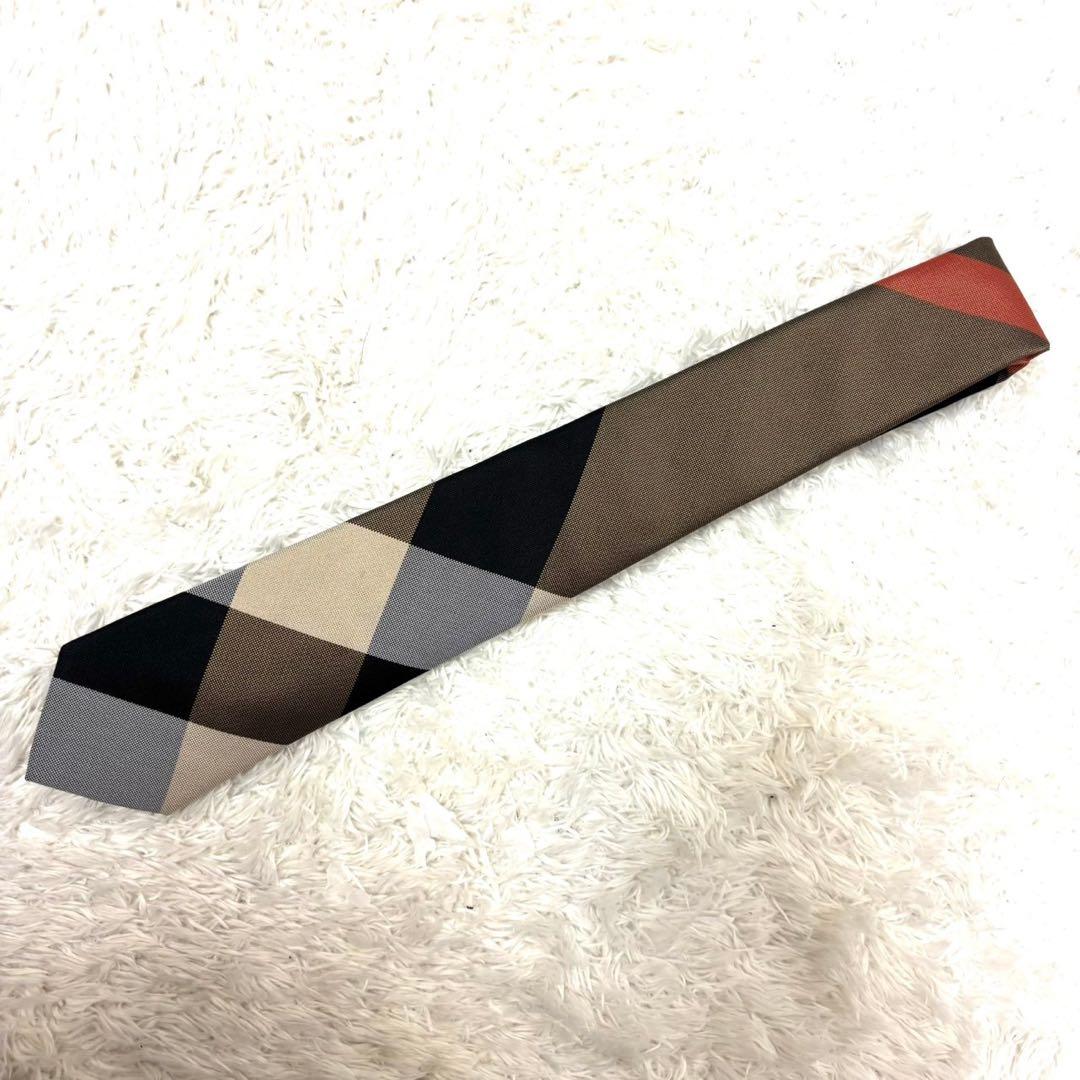 未使用品　バーバリー　メンズ　ネクタイ　ノバチェック　現行タグ