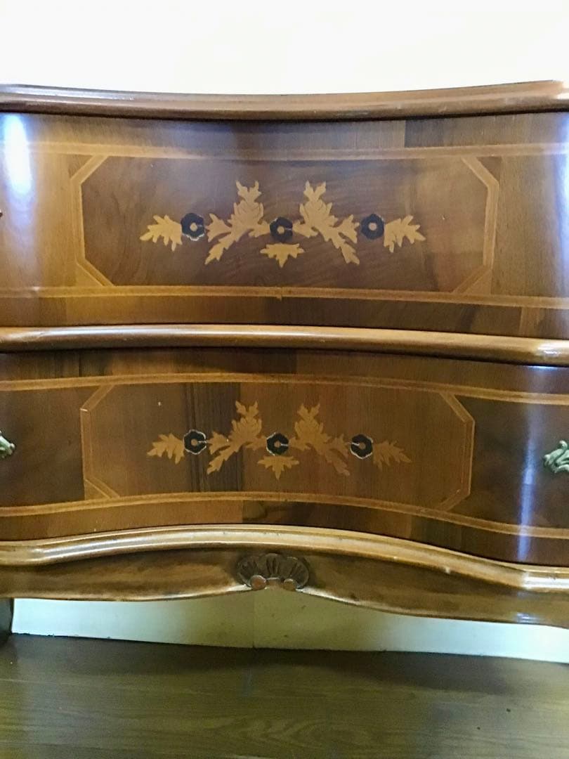 管379☆イタリア製☆ヴェローナクラシック☆象嵌細工☆2段チェスト