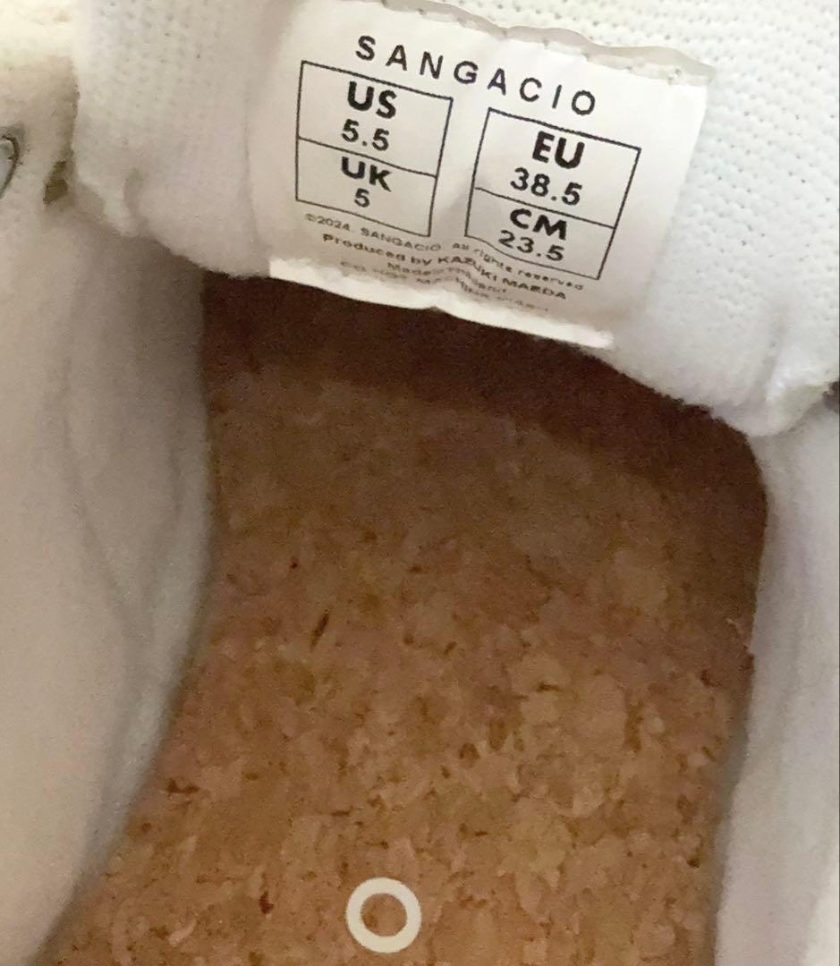 【未使用 】限定 SANGACIO　にゅ　スニーカー　オーガニック素材　23.5