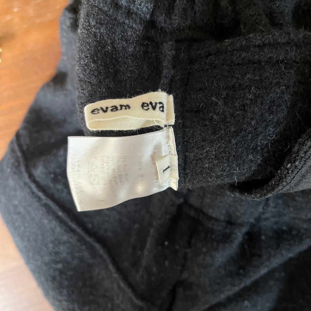 クリーニング済み　evan eva ウールパンツ　ブラック