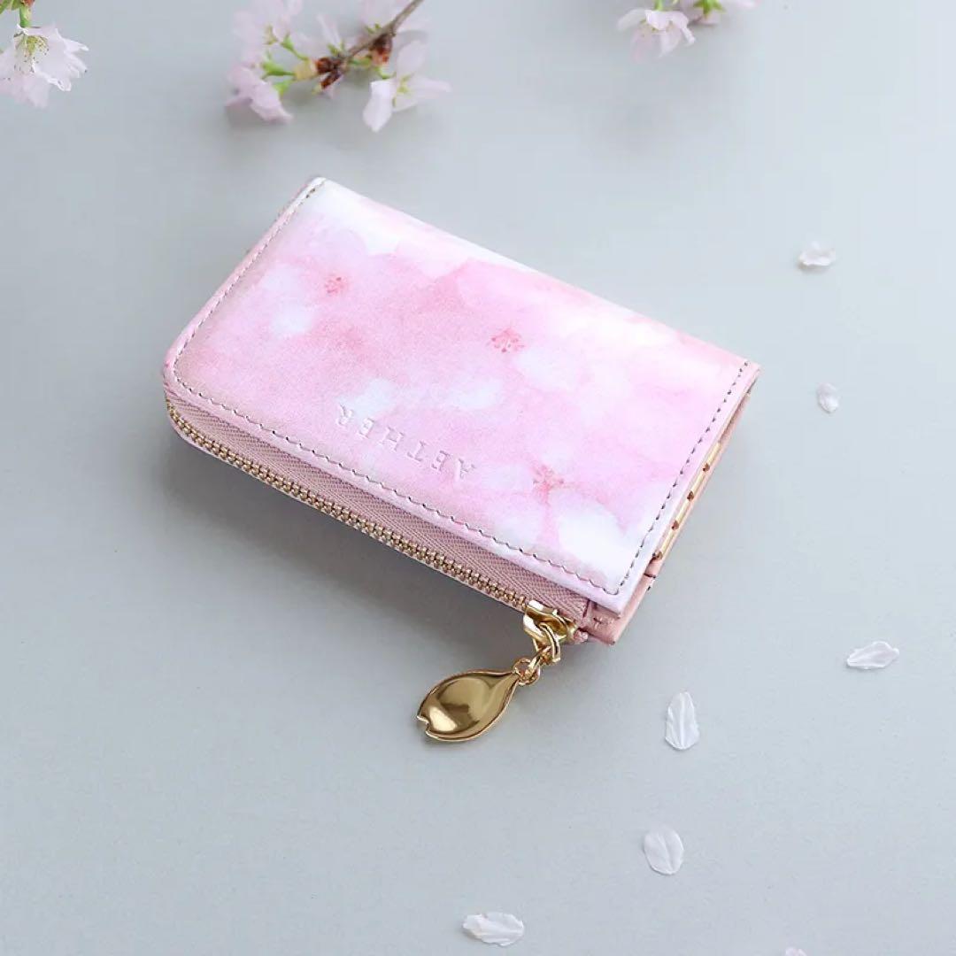 美品 未使用 AERHER エーテル フロレゾン 桜 キーケース ケース