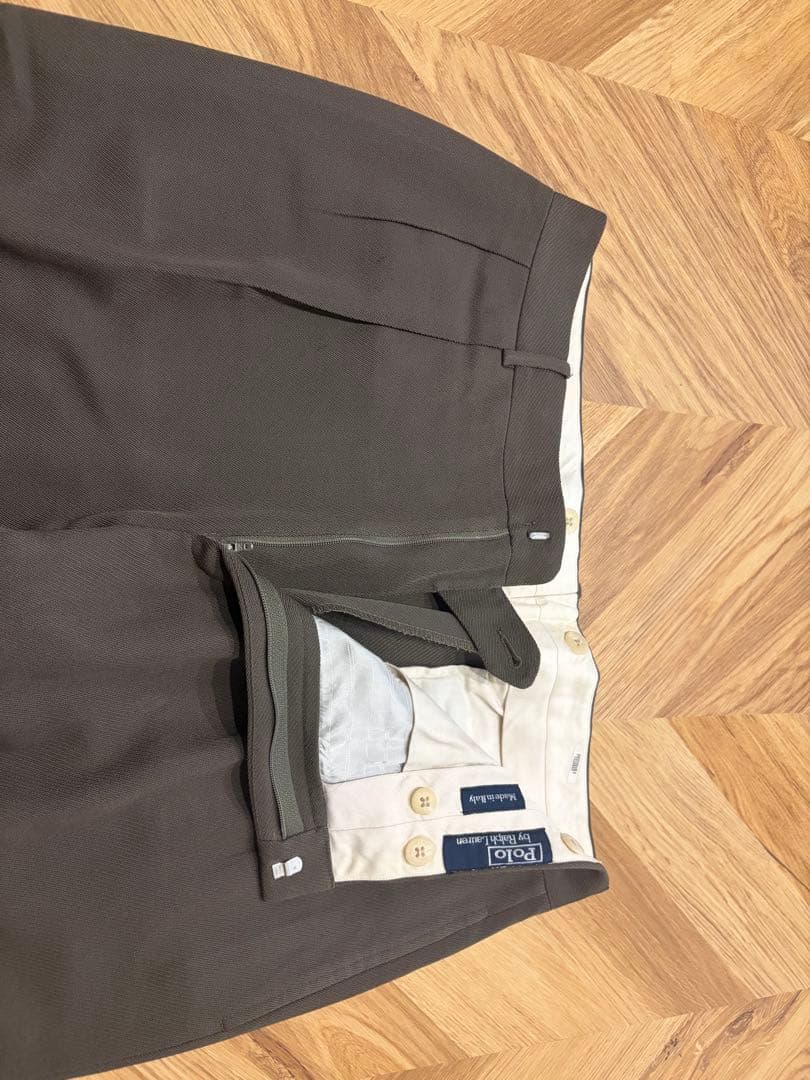 90s Ralph Lauren イタリア製 ツータック ワイドスラックス