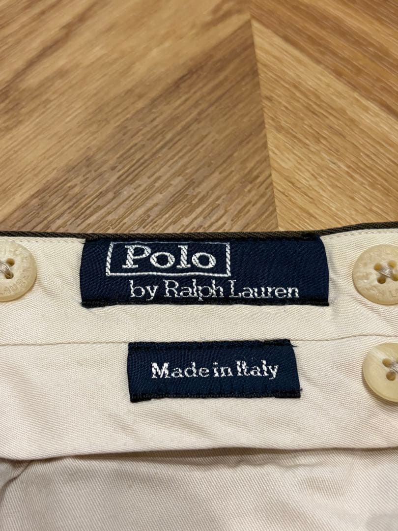 90s Ralph Lauren イタリア製 ツータック ワイドスラックス
