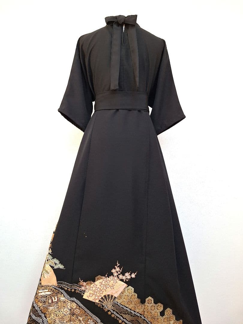 着物リメイクワンピース3621