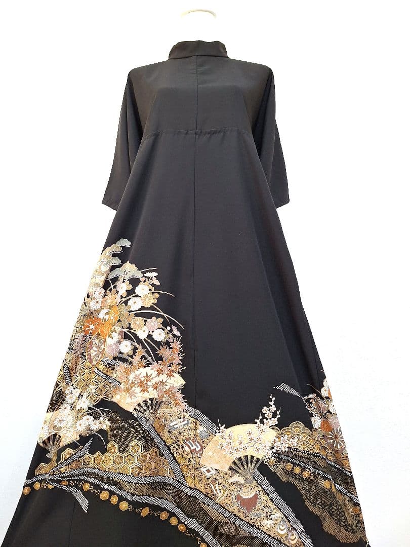 着物リメイクワンピース3621