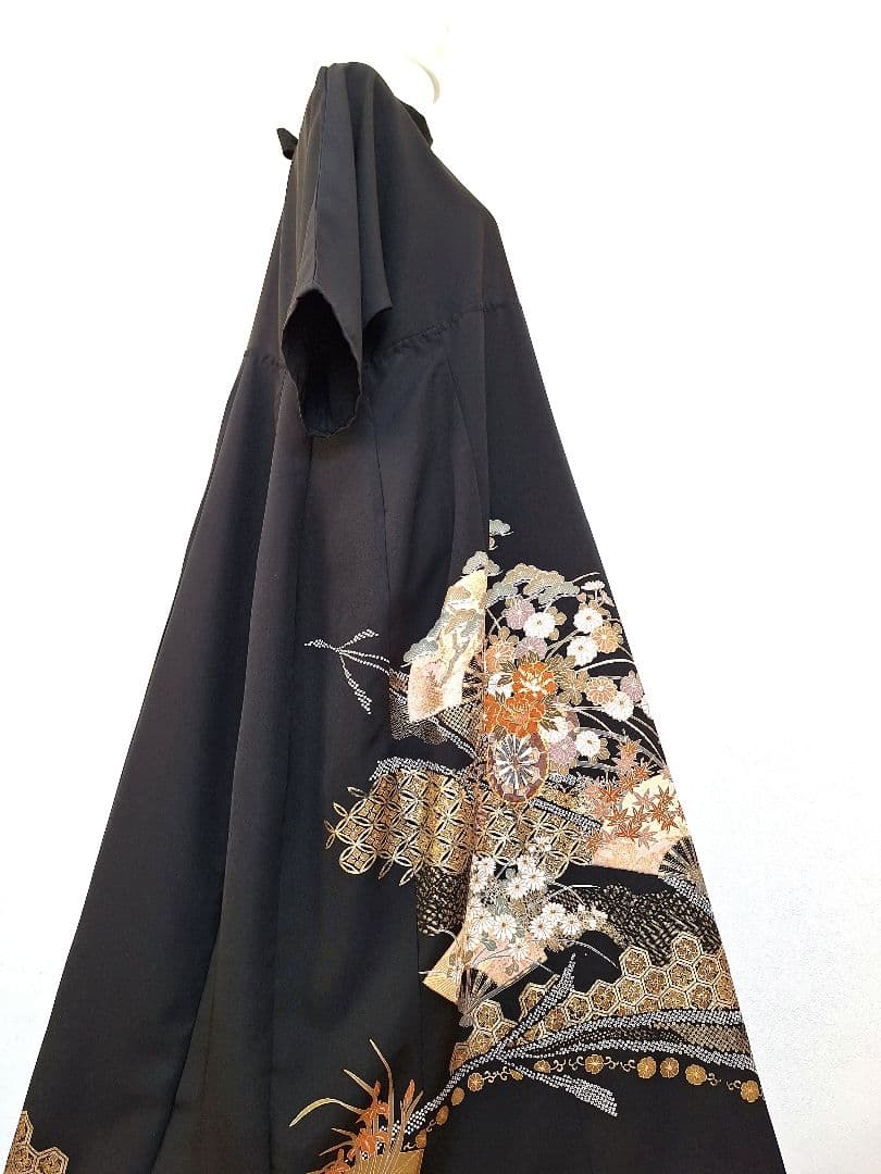 着物リメイクワンピース3621