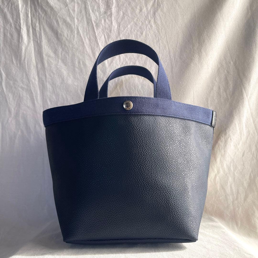 美品 エルベシャプリエ 707gp ネイビー×ネイビー コーテッドキャンパス