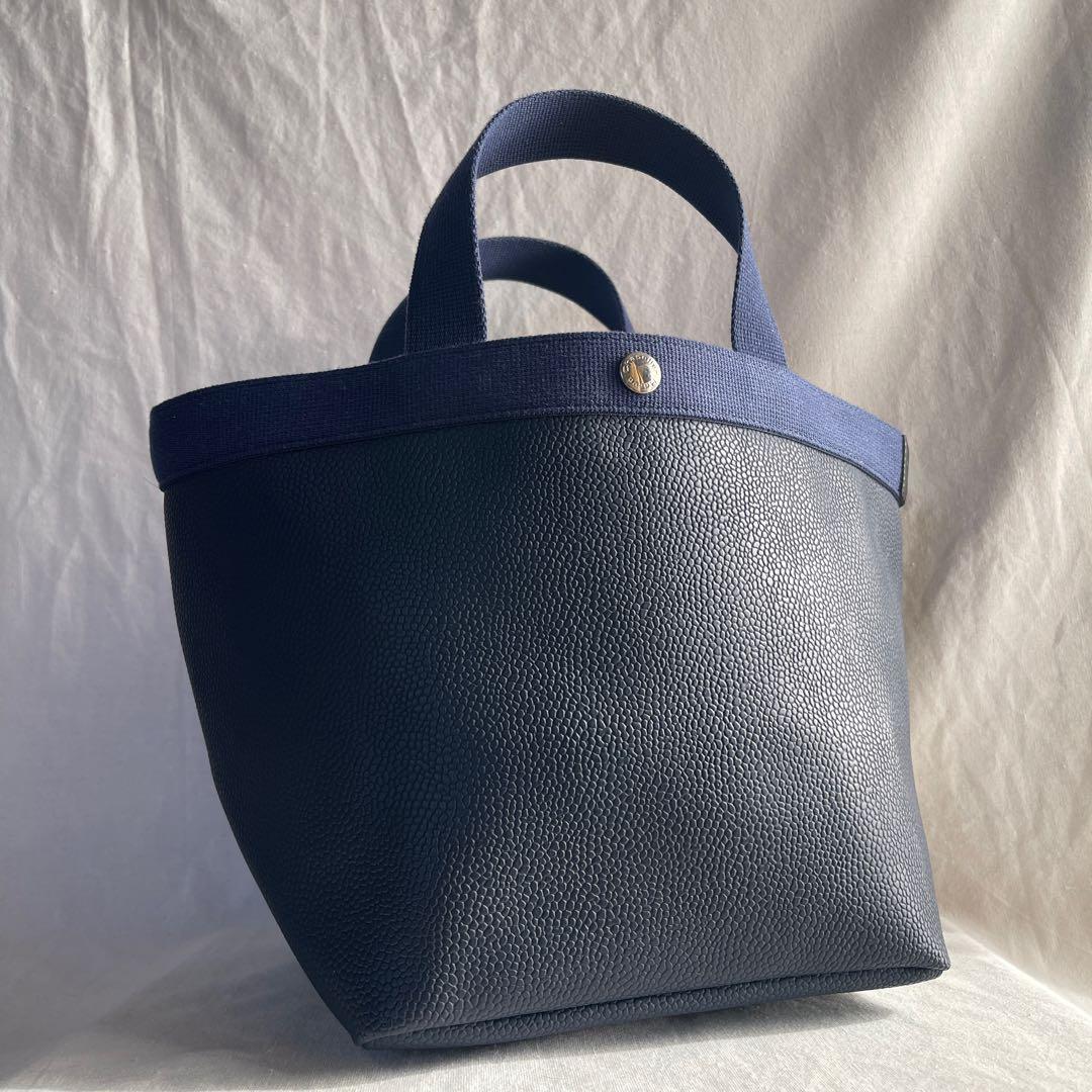 美品 エルベシャプリエ 707gp ネイビー×ネイビー コーテッドキャンパス