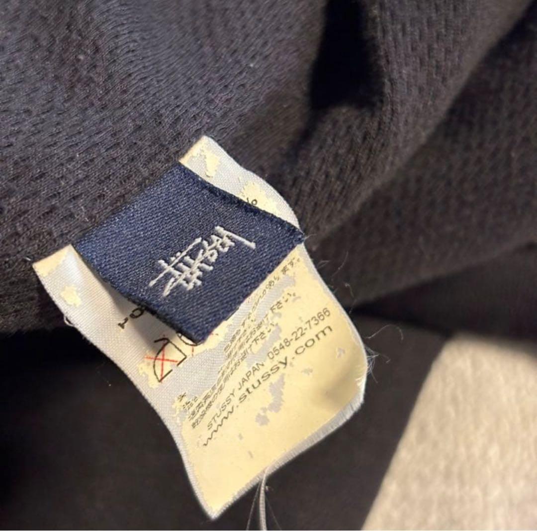 90s 00s STUSSY ステューシー スナップ スウェット ジャケット 紺