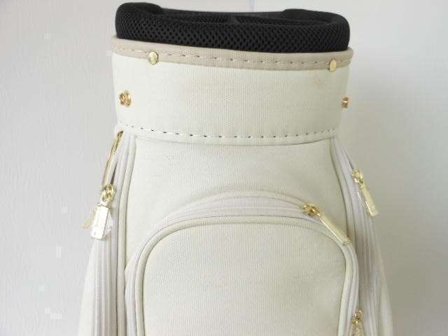 M・Uスポーツ　キャンバス風キャディバッグ　アイボリー　63,800円