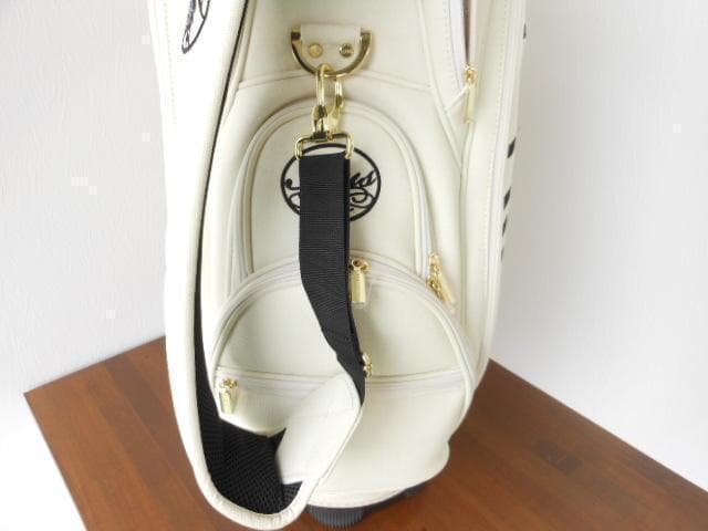 M・Uスポーツ　キャンバス風キャディバッグ　アイボリー　63,800円