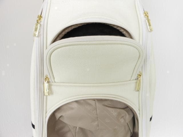 M・Uスポーツ　キャンバス風キャディバッグ　アイボリー　63,800円