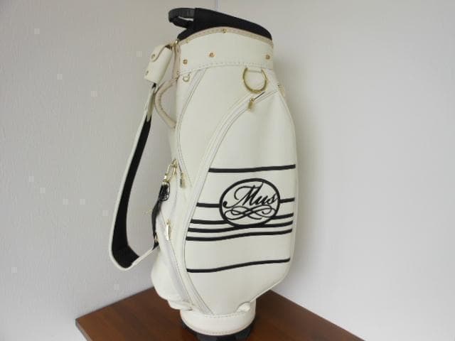 M・Uスポーツ　キャンバス風キャディバッグ　アイボリー　63,800円