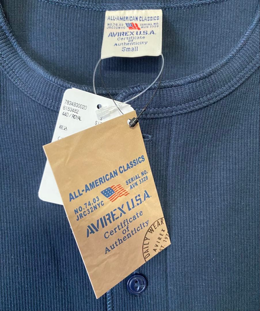 AVIREX ヘンリーネック Tシャツ アヴィレックス