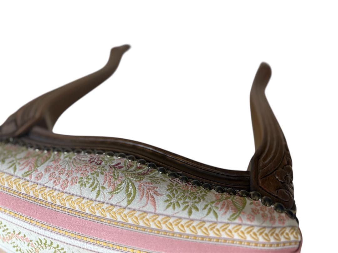 イタリア製 スツール チェア 椅子 猫脚 腰掛け ピンク