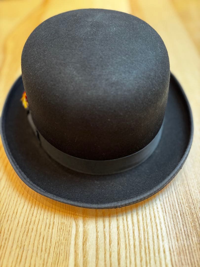 ニューヨークハット ダービー フェルト デラックス 希少 黒 L