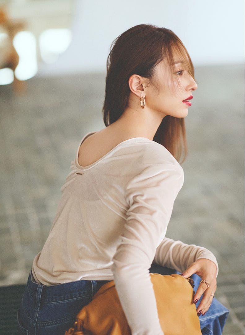 LOUNIEルーニィ★長袖ベロアトップス　36サイズ　タグ付き★新品未使用