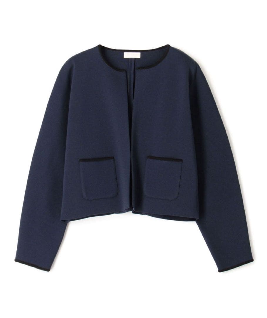 新品未使用 ボールジィ ミラノリブクルーネックカーディガン 学校行事 ネイビー