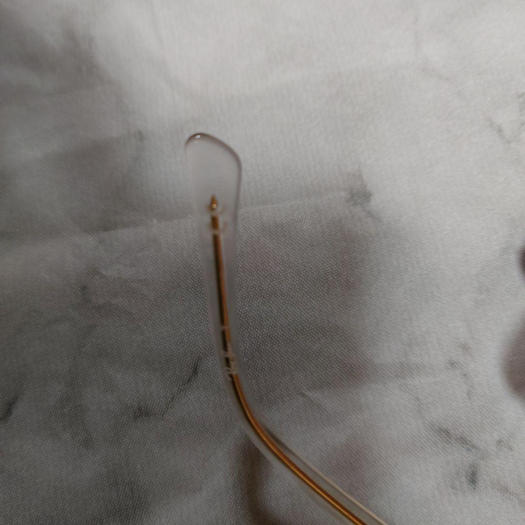 クリアメタルオーバルレイバン度無し調光レンズ入りメガネ