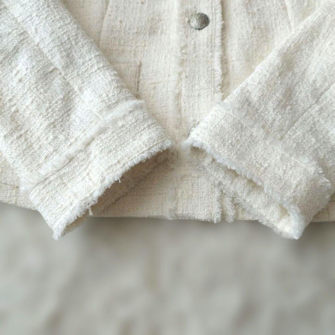 24AW♡新品✨ドレステリア フリンジツイードジャケット 銀ボタン 完売品 38