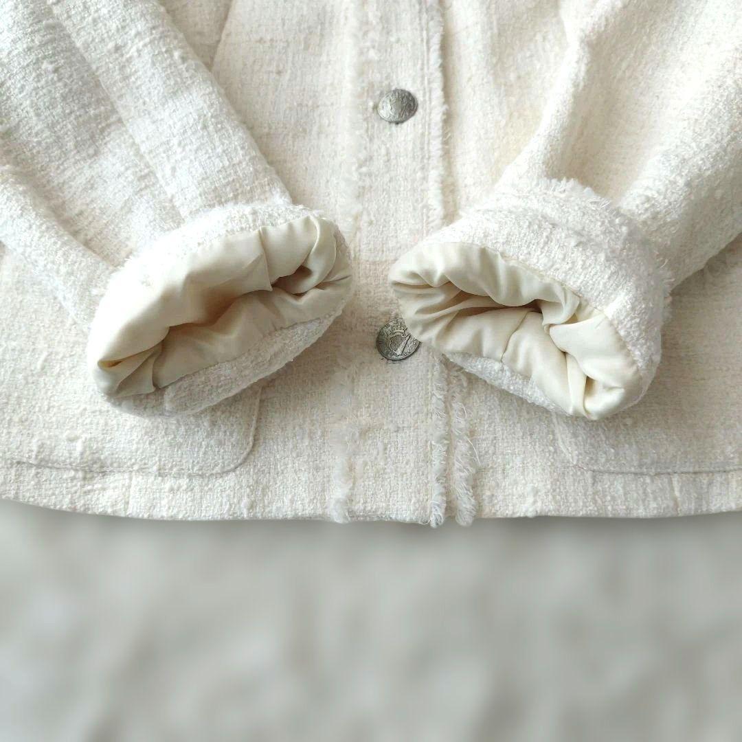 24AW♡新品✨ドレステリア フリンジツイードジャケット 銀ボタン 完売品 38