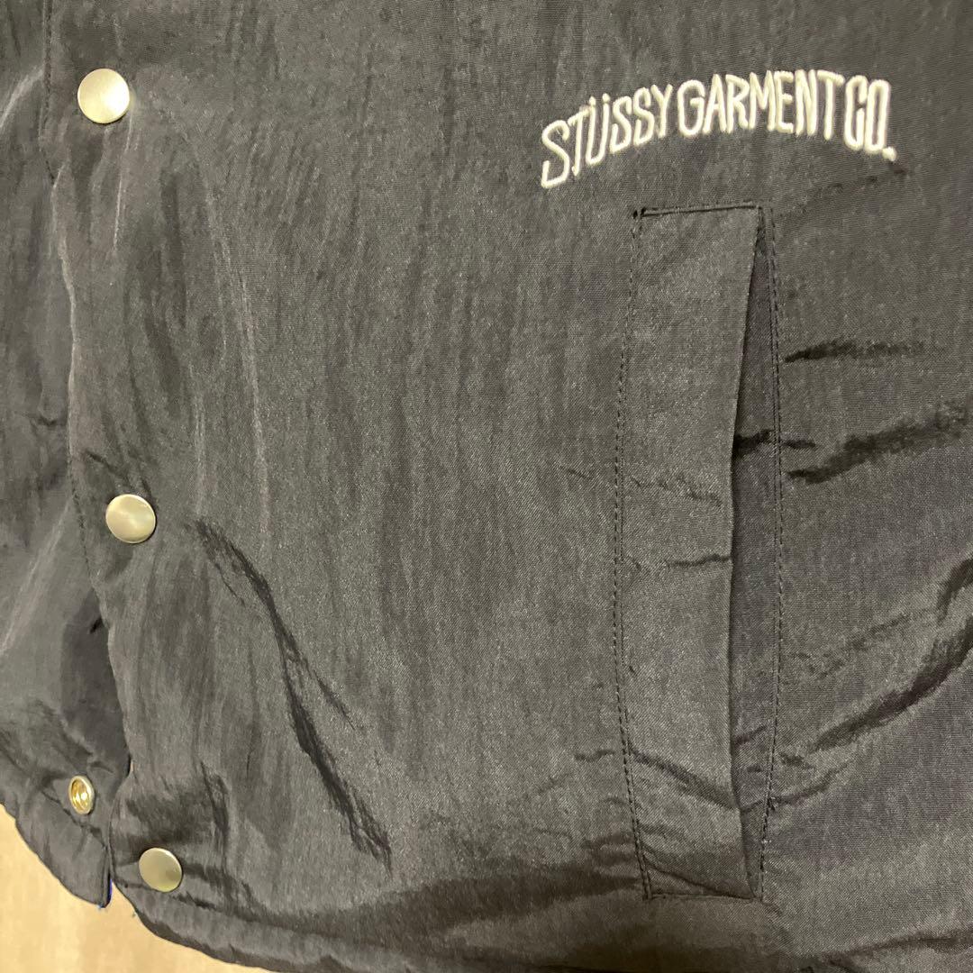 STUSSY リバーシブルダウンベスト　ブルー&ブラック