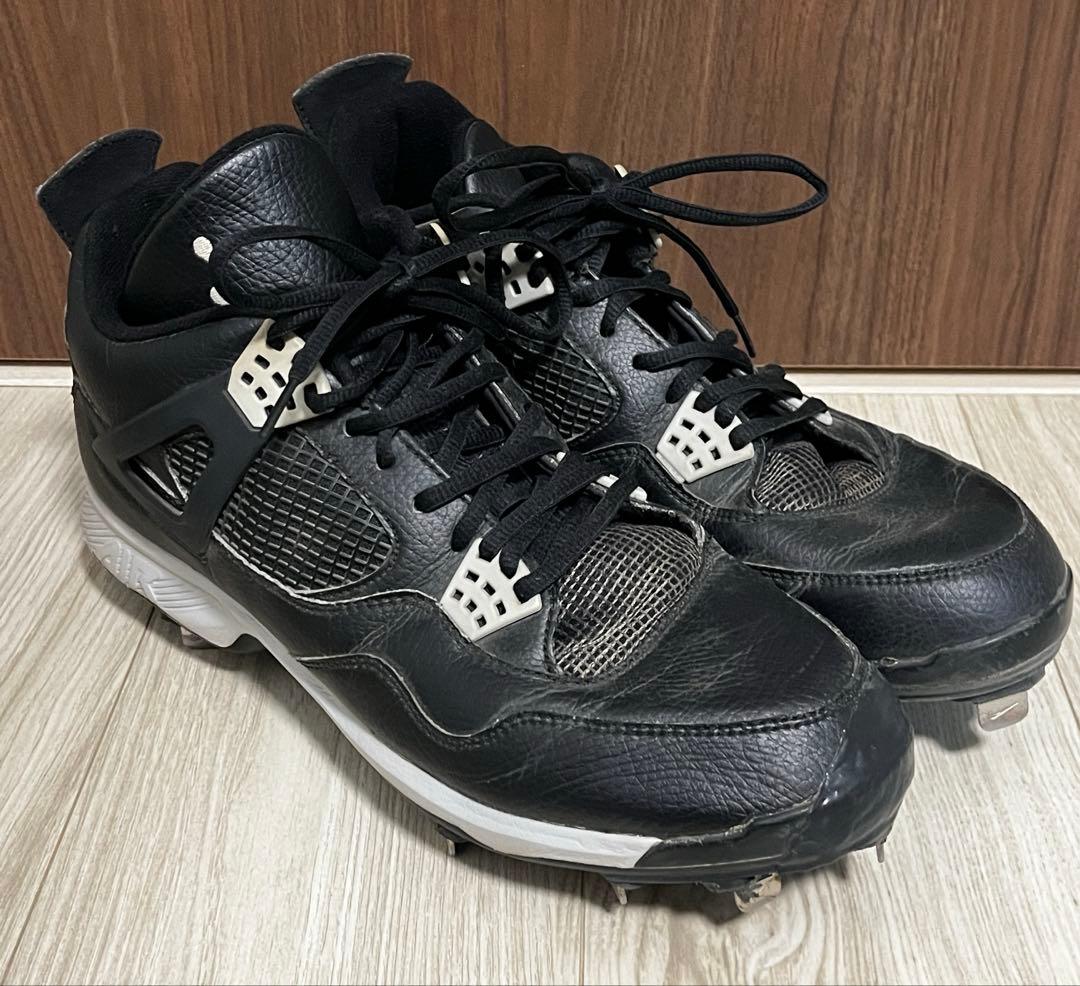 希少　ナイキ　エアジョーダン4 オレオ　野球　スパイク　30.5cm 金具