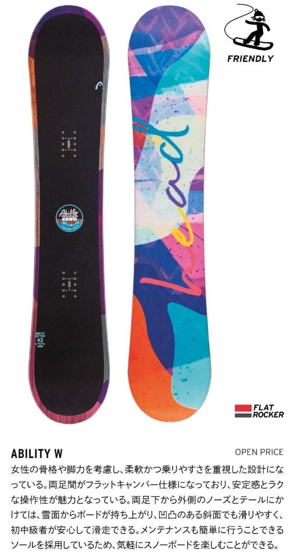 061 HEAD 143cmレディーススノーボード初心者やグラトリ向きセット