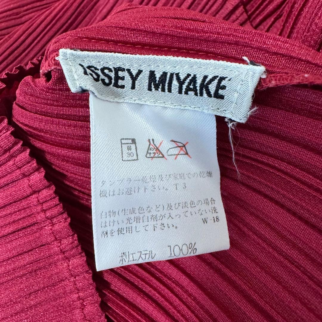 極美品✨ISSEY MIYAKE プリーツ　ボルドー　ノースリーブ　チュニック