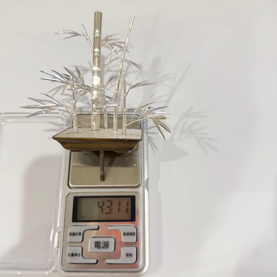 純銀製 松竹梅 光則作 約139g