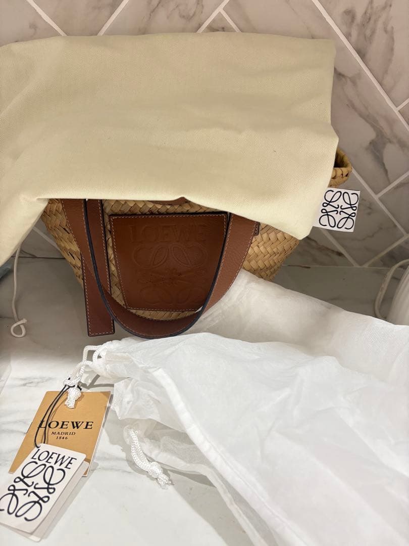 LOEWE かごバッグ ベージュ/ブラウン