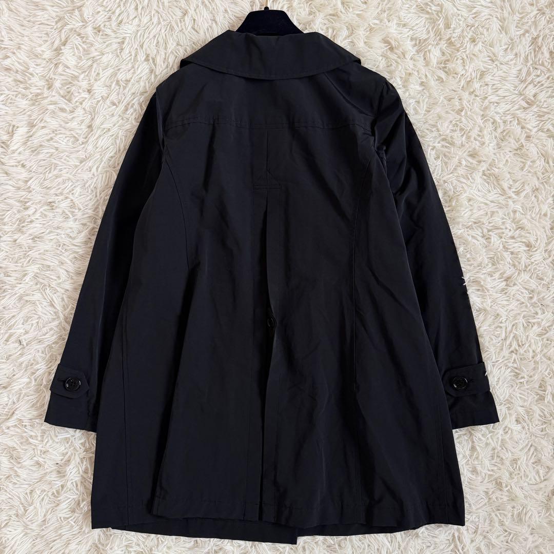 美品　大きいサイズ2XL バーバリーロンドン　トレンチコート　ノバチェック　黒