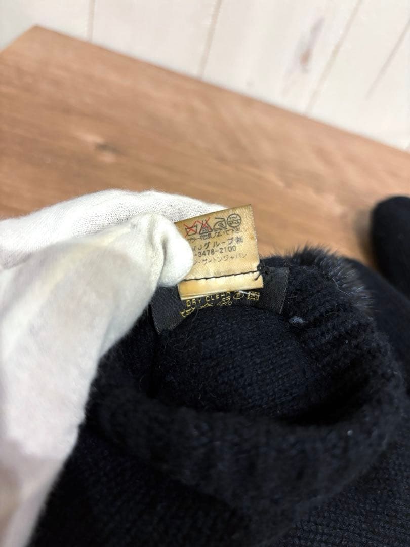 ルイヴィトン カシミヤ 手袋　ブラック　サイズ23