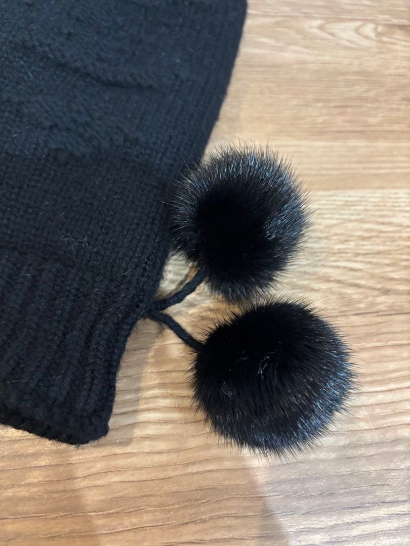 ルイヴィトン カシミヤ 手袋　ブラック　サイズ23