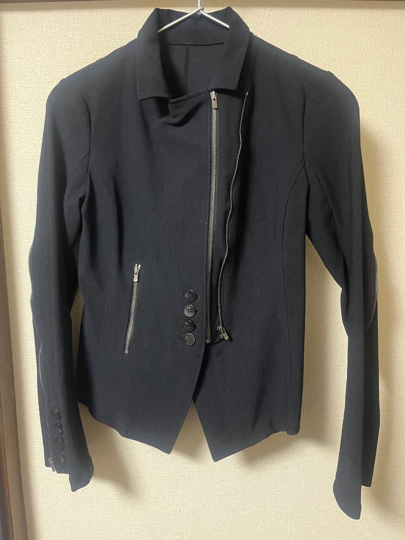 bajra アシンメトリージップ 変形テーラードジャケット 黒 モード