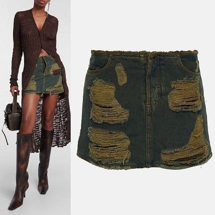 Acne Studios／ダメージデニムミニスカート／アクネストゥディオズ