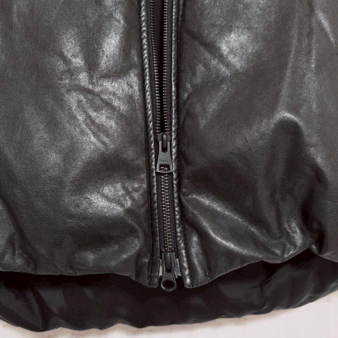 【美品】高級 theory セオリー ダウンベスト 【L】羊革 シープスキン