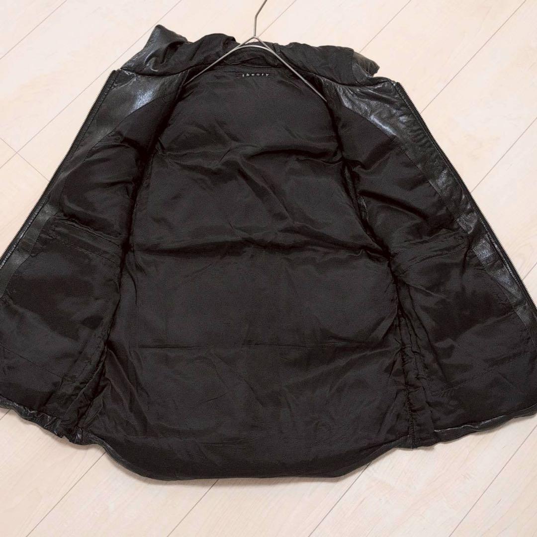 【美品】高級 theory セオリー ダウンベスト 【L】羊革 シープスキン