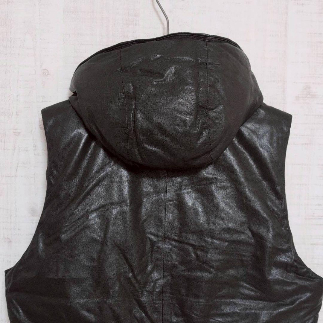 【美品】高級 theory セオリー ダウンベスト 【L】羊革 シープスキン