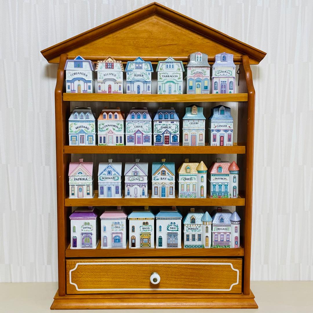 The Lenox Spice Village 24個セット 収納棚付