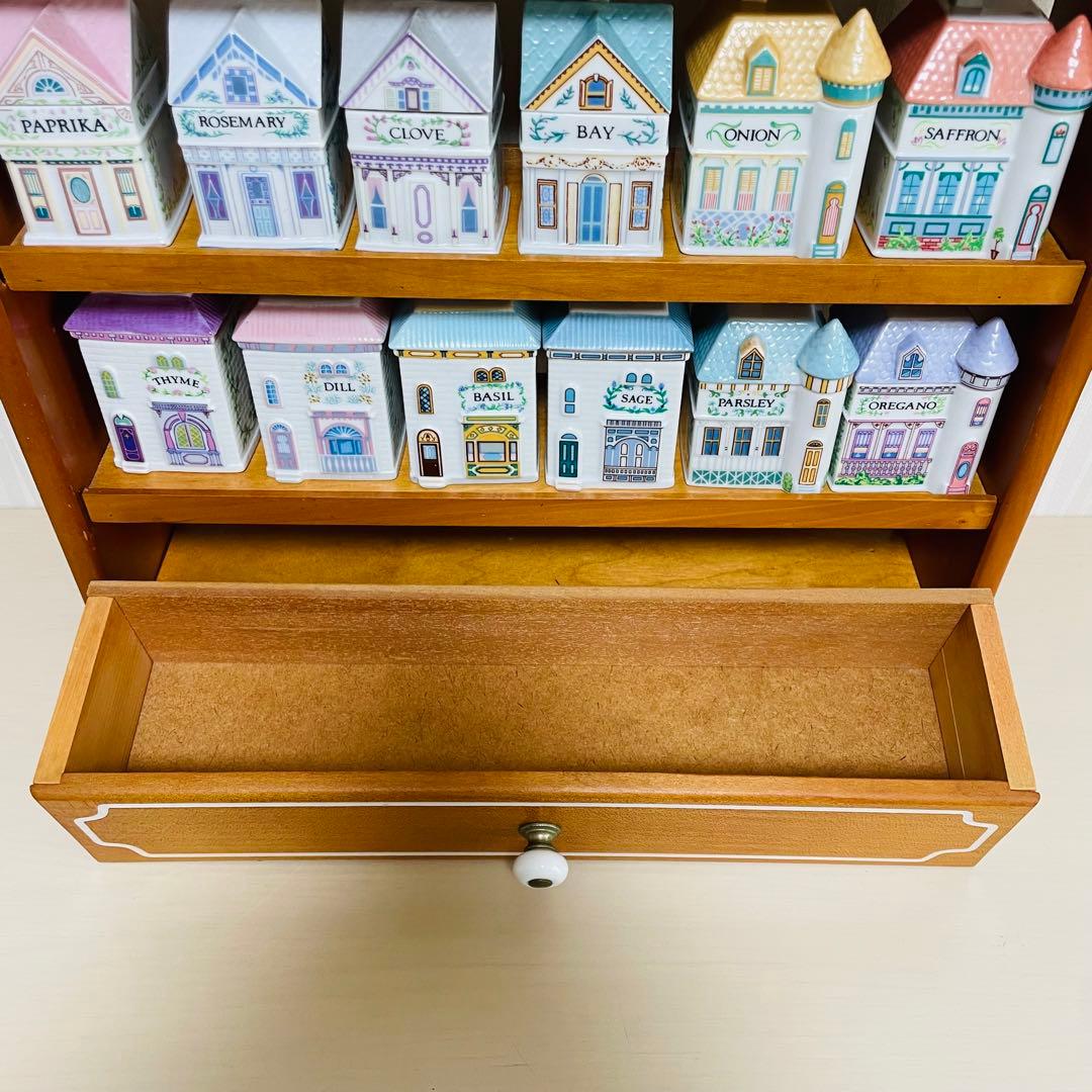 The Lenox Spice Village 24個セット 収納棚付