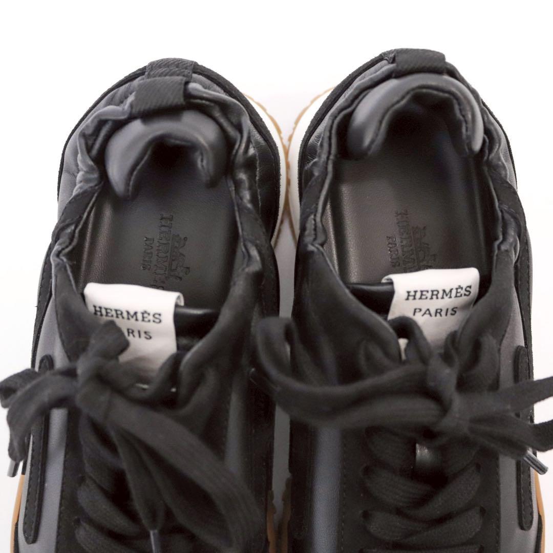 【未使用】エルメス HERMES ジェット スニーカー 黒 36 レディース