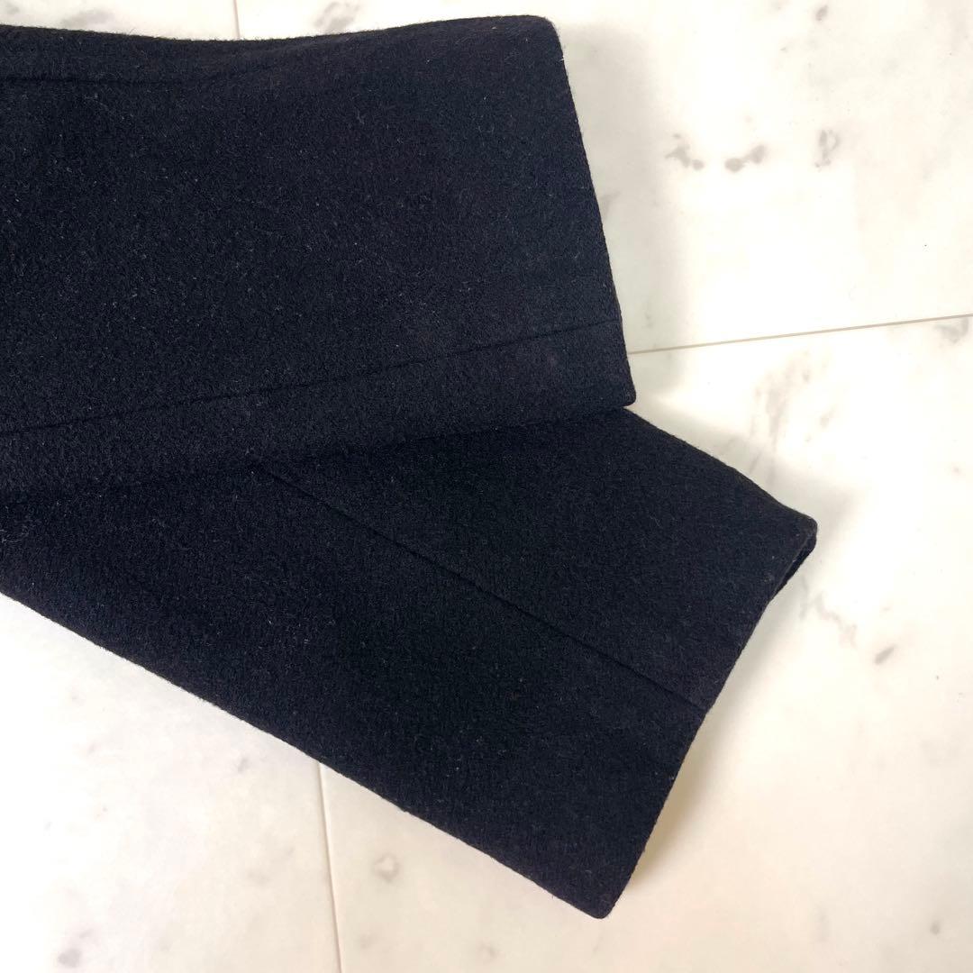 【美品】バーバリーブルーレーベル フード ウールコート アンゴラ M 黒