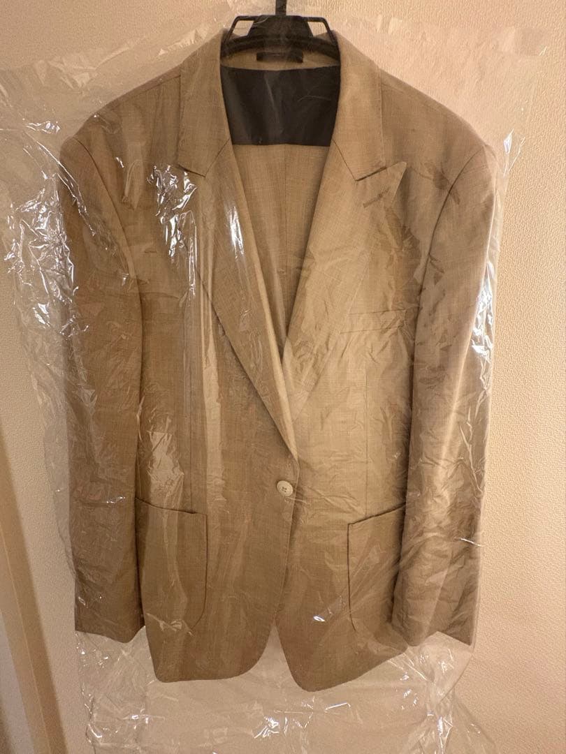 【美品】アーバンブランシュ　タキシード3点セット　ベージュ XL