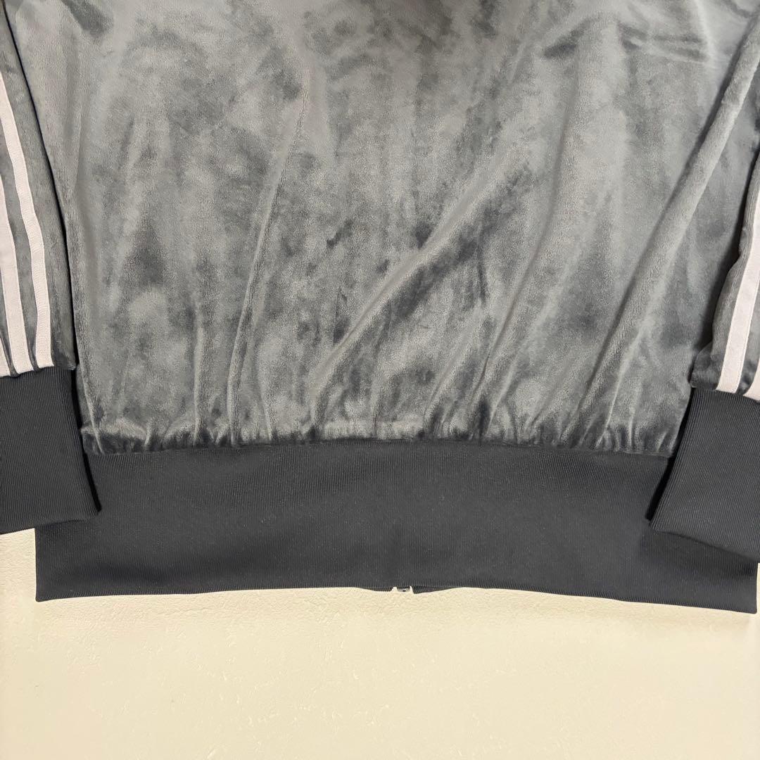 【希少ベロア】アディダス ファイヤーバード トラックジャケット S グレー