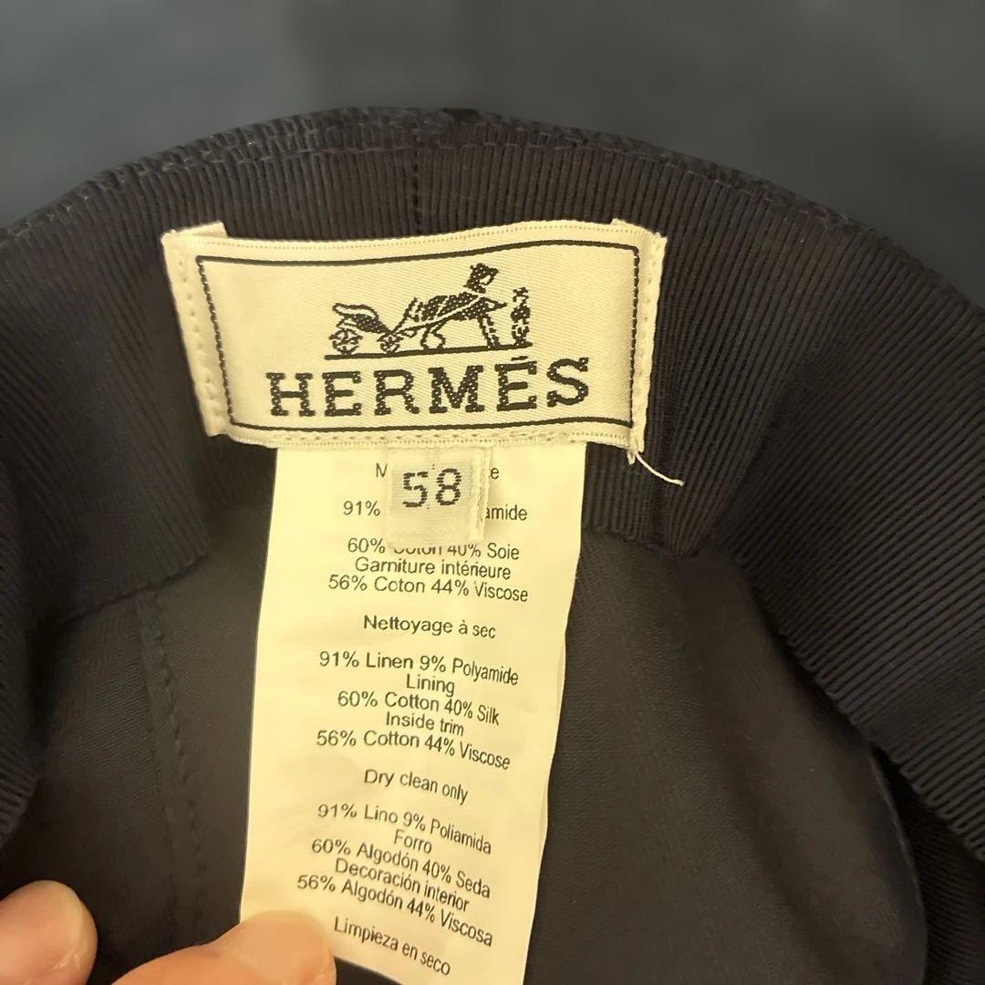 エルメス　デニム　帽子　コレット　58サイズ