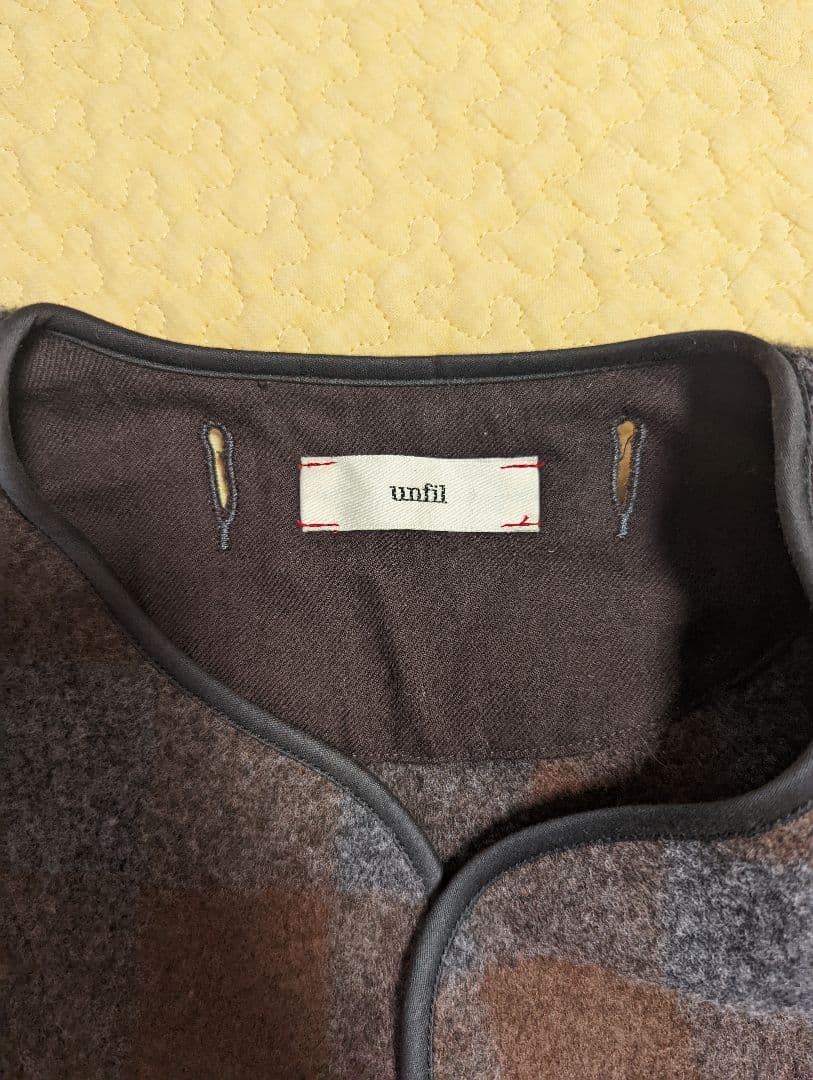 unfil　アンフィル　3WAYウールモッサジャケット　ブラウン